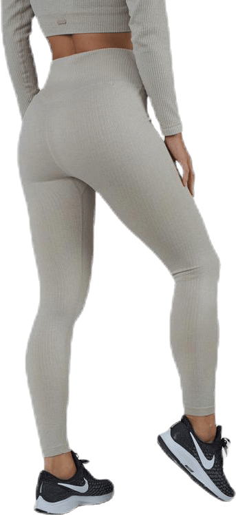 Bonnie Ribbed Tights Beige - Bild 4