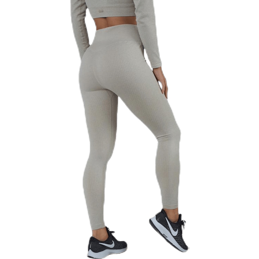 Bonnie Ribbed Tights Beige - Bild 4