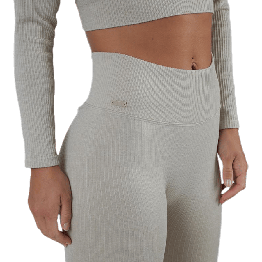 Bonnie Ribbed Tights Beige - Bild 5