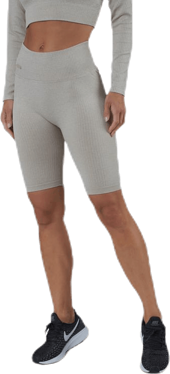 Bonnie Ribbed Shorts Beige, Female, Kleding, Leggings, Yoga, Beige, XS/S