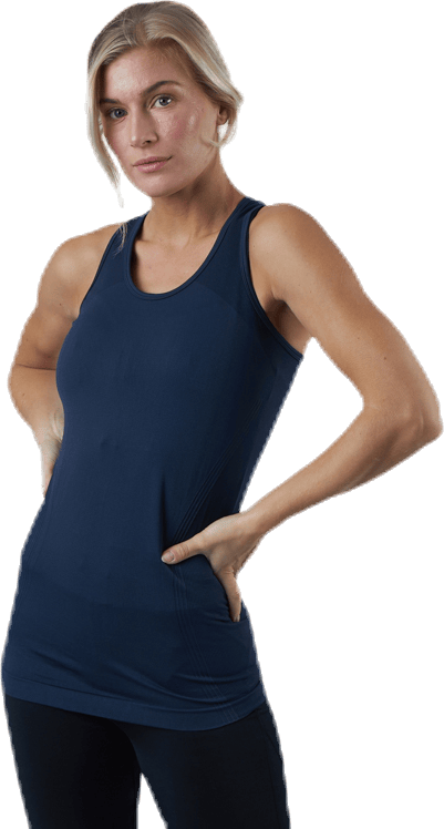 Hatha Seamless Tank Top Blue, Female, Ropa, Tops, Yoga, Azul, M/L