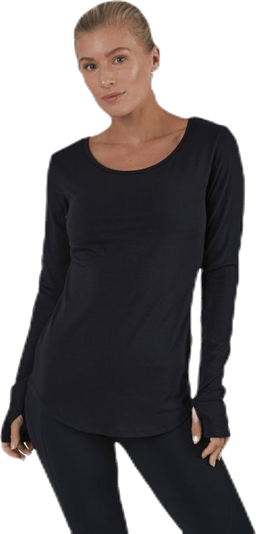 Positive LS Black, Female, Vêtements, Chemises, Yoga, Noir, L