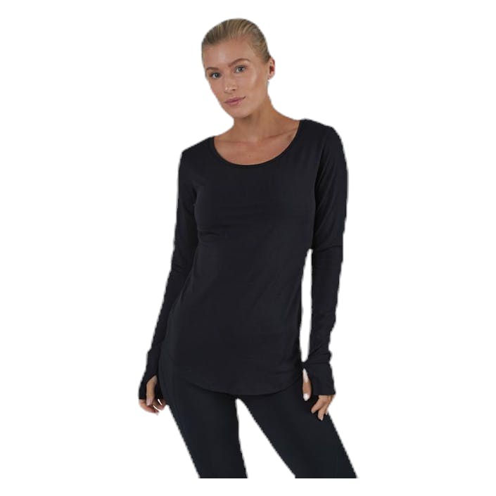 Positive LS Black, Female, Vêtements, Chemises, Yoga, Noir, L