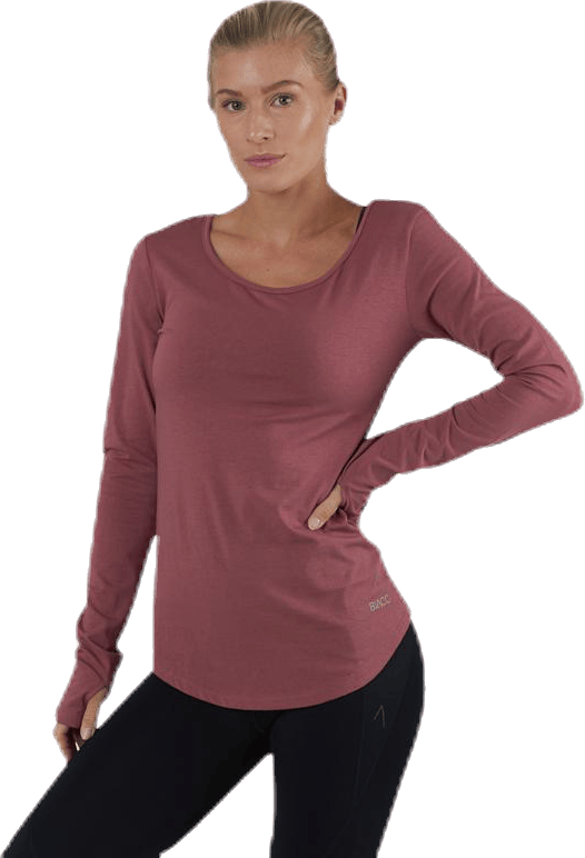 Positive LS Pink, Female, Klær, Skjorter, Yoga, Rosa, S