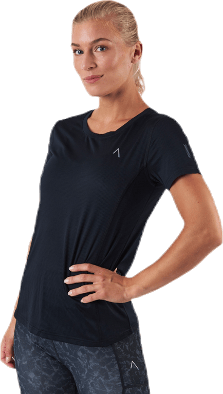 Brick Mesh Tee Black, Female, Apparels, T-shirt, Running, Black, S