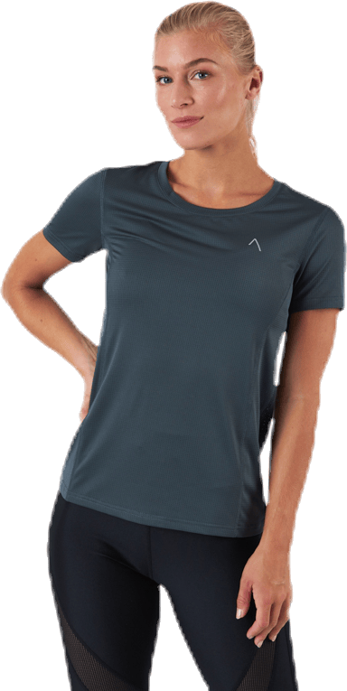 Brick Mesh Tee Green, Female, Apparels, T-shirt, Running, Green, L