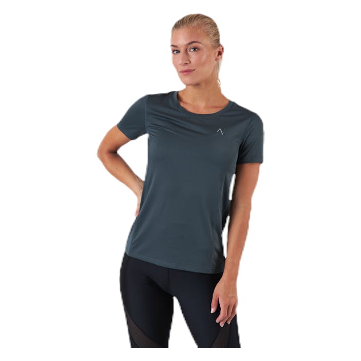 Brick Mesh Tee Green, Female, Apparels, T-shirt, Running, Green, M