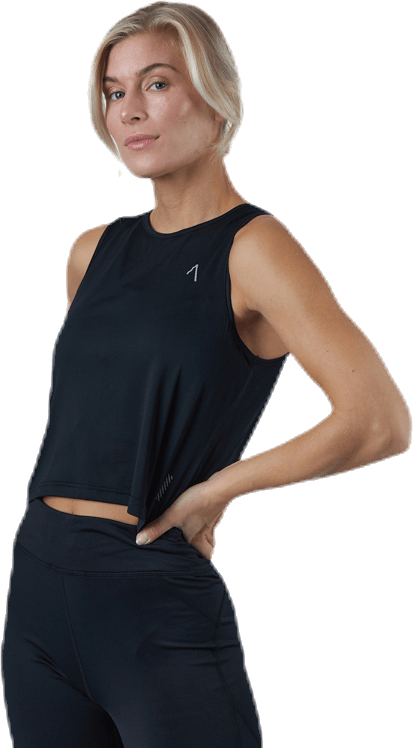 Flowing Tank Black, Female, Apparels, Tops, Running, Black, M