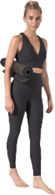 Vision Rib Bra Black, Female, Vêtements, Soutien-gorge de sport, Yoga, Noir, M