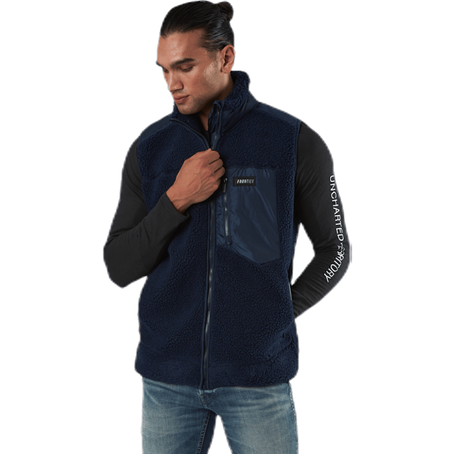 Titus Pile Vest Blue