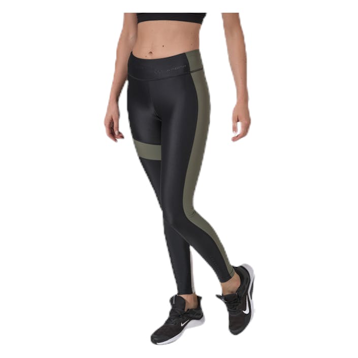 Blocked Compression Tights Green, Female, Vêtements, Leggings, Entraînement, Vert, M