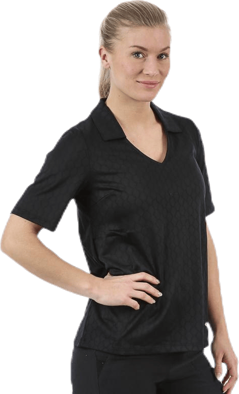 Jacquard Poloshirt Black - Bild 3
