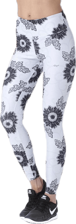 Floral Ath Tights Patterned/Grey