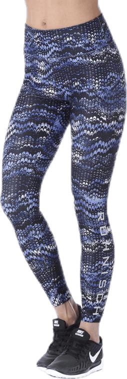 Flattering AOP Tights Blue/Black