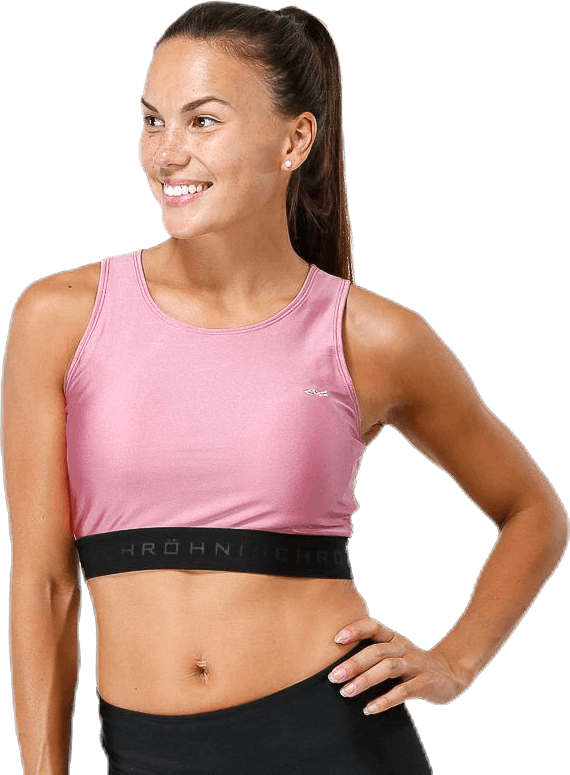 Shiny Sports Top Pink, Female, Vaatteet, Urheiluliivit, Juoksu, Vaaleanpunainen, XL