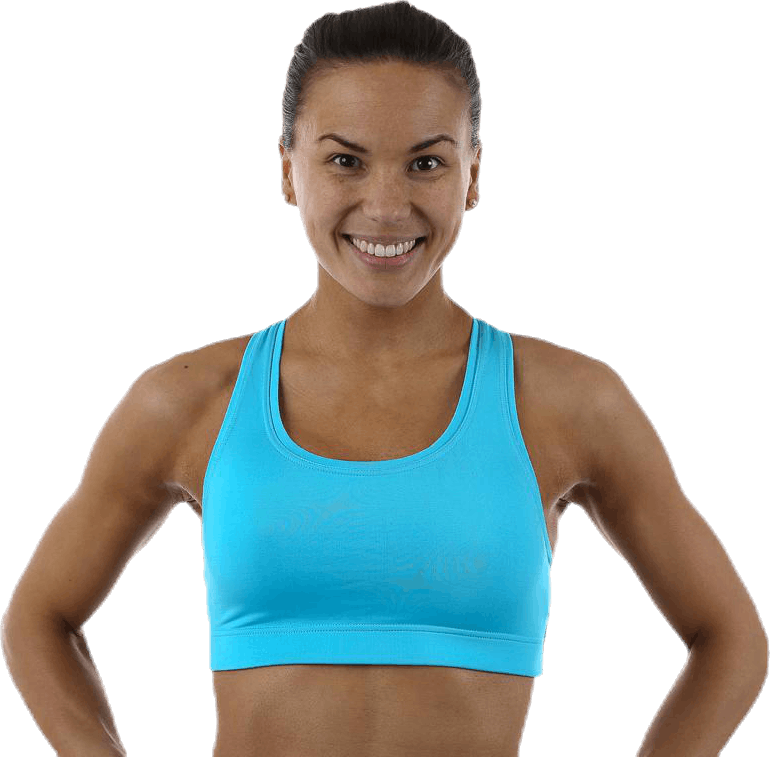 Iconic Sports Bra Blue, Female, Apparels, Sports Bras, Running, Blue, L A/B
