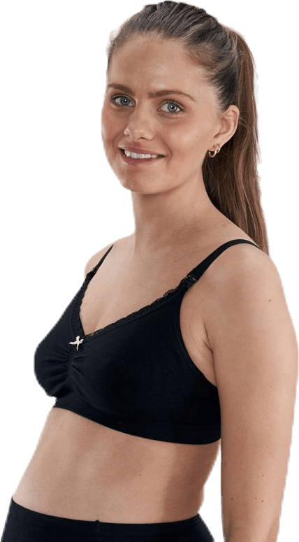 FF Bra/Org Cotton Black, Female, Apparels, maternity, Black, L