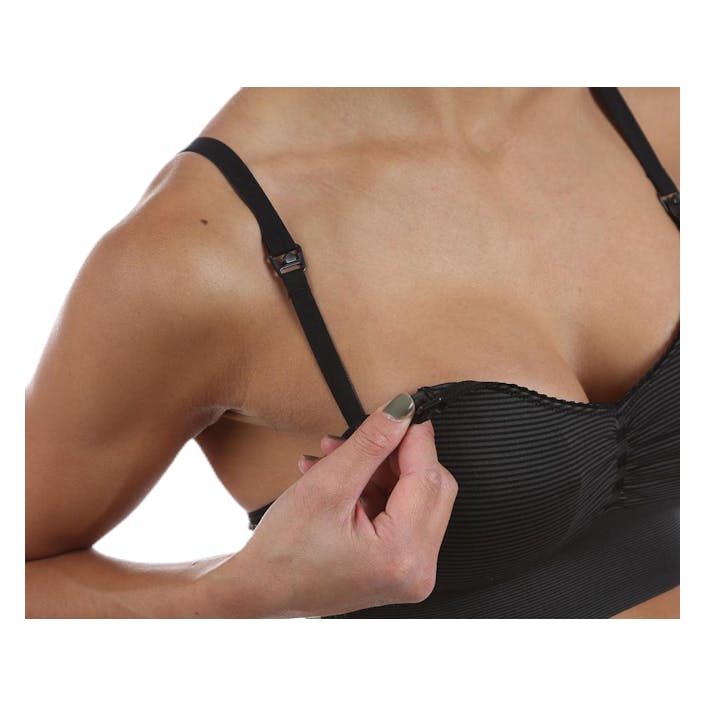 Fast Food Bra/Free Black/Grey, Female, Vêtements, Soutien-gorge de sport, Entraînement, Noir/Gris, S
