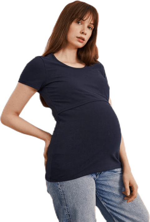 Classic SS Top Blue, Female, Vêtements, T-shirt, Bleu, S