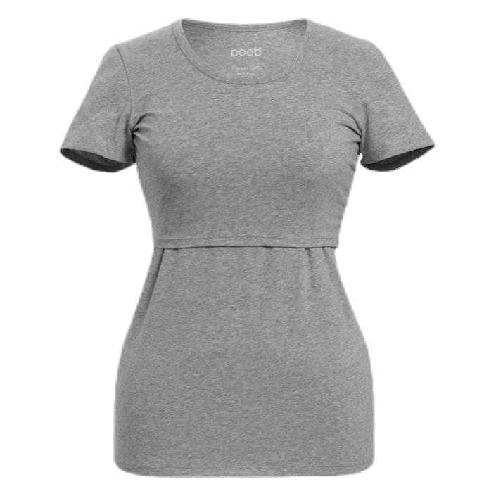 Classic SS Top Grey, Female, Kleding, moederschap, Grijs, XL