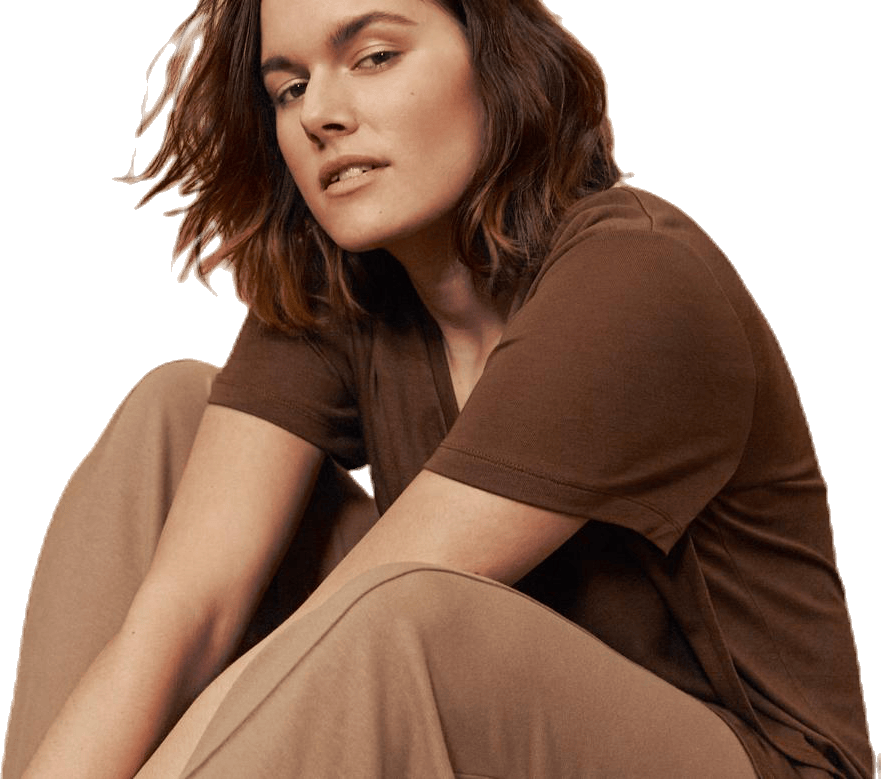 The-Shirt V-neck Brown - Bild 4