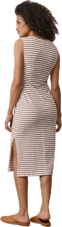 Simone S/L Dress Beige/Red - Bild 3