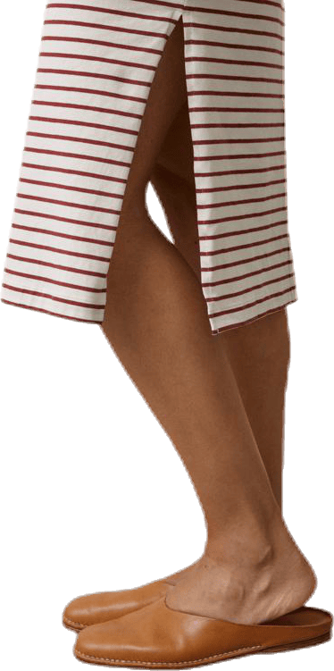 Simone S/L Dress Beige/Red - Bild 6