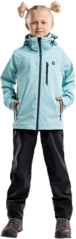 Wyatt Junior Waterproof Shell Blue/Turquoise, Unisex, Apparels, jackets, Blue/Turquoise, 140