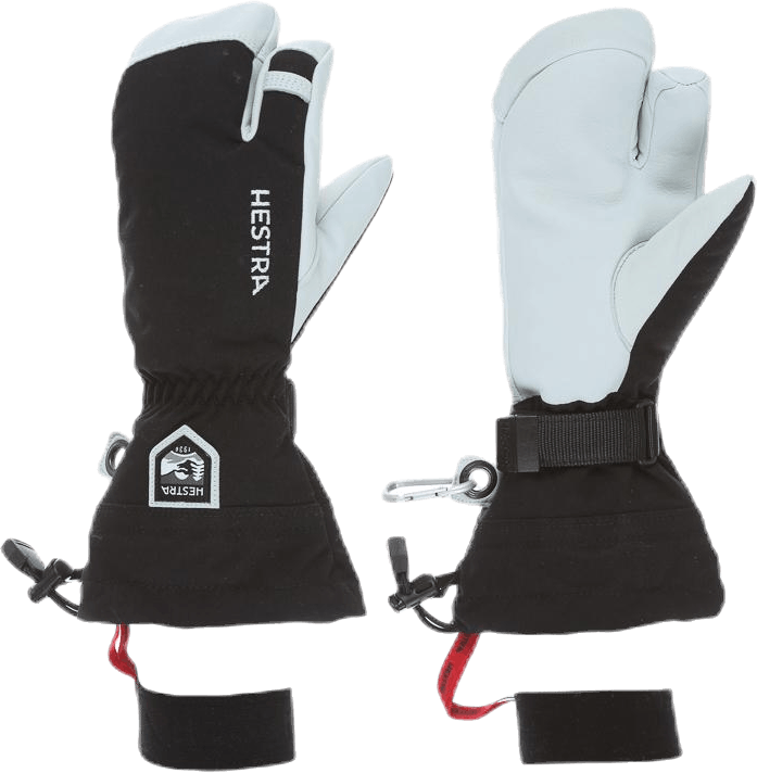 Army Leather Heli Ski 3 Finger Black