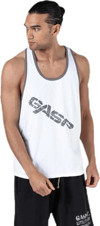 Vintage T-back White, Male, Apparels, Tops, Workout, White, XXL