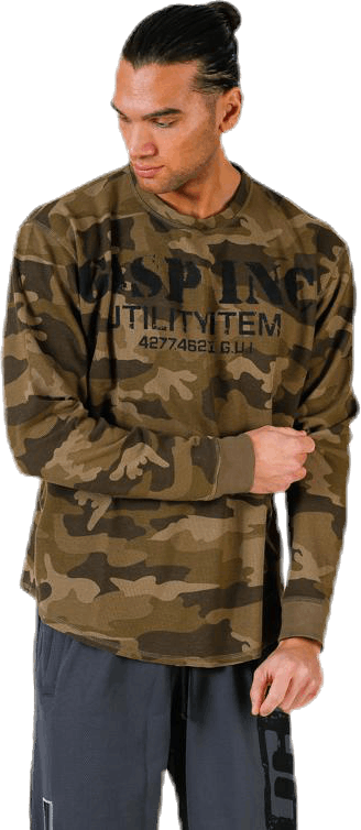 Thermal gym sweater Patterned/Green, Male, Vaatteet, Paidat, Treeni, Kuviollinen/Vihreä, XL