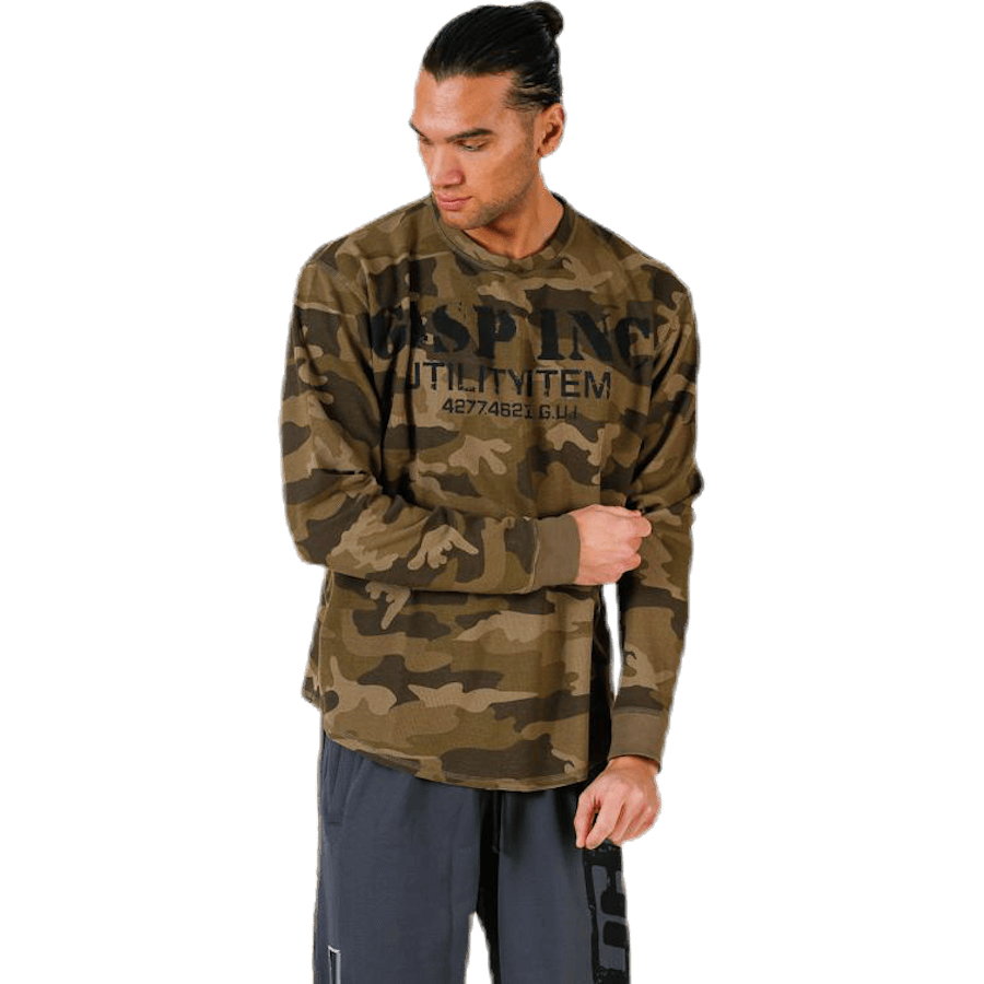 Thermal gym sweater Patterned/Green