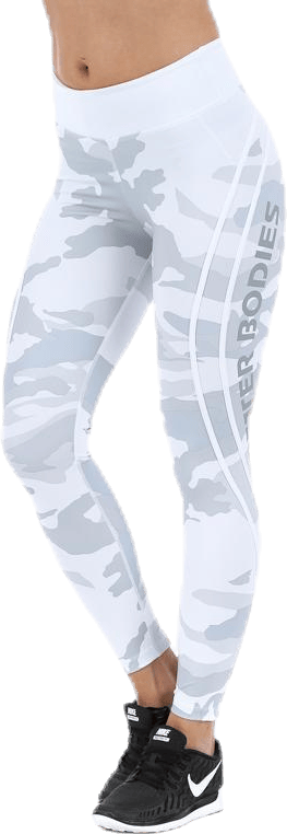 Camo High Tights White, Female, Klær, Tights, Trening, Hvit, XS