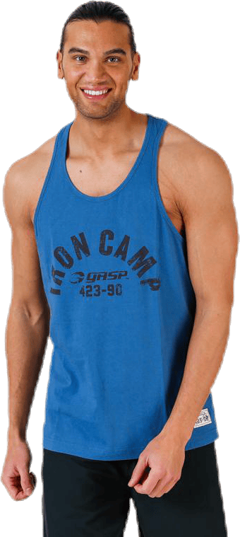 Throwback tank Blue, Male, Kleding, Tops, Training, Blauw, S