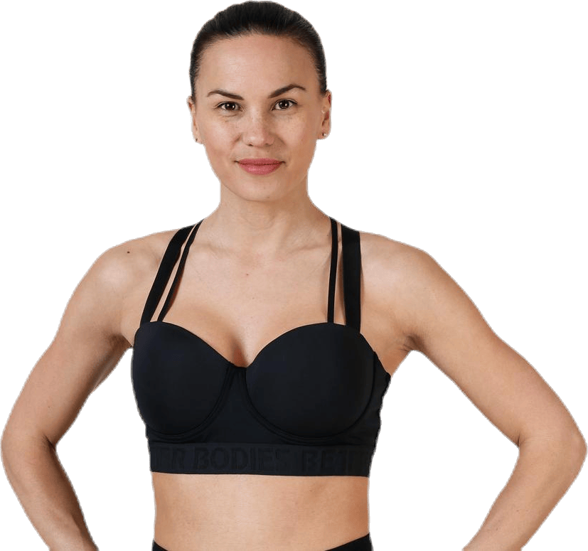 Waverly Sports Bra Black, Female, Odzież, Stanik sportowy, Bieganie, Czarny, S