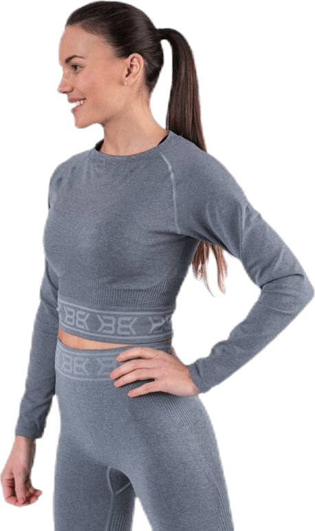 Rib Seamless LS Grey - Bild 4