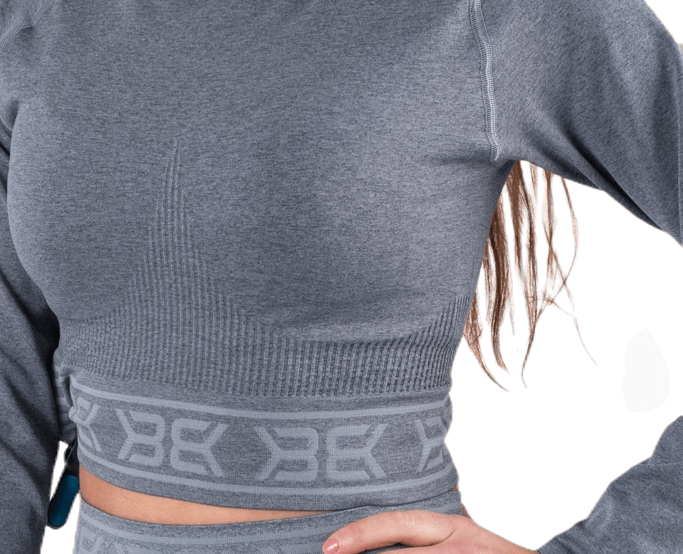 Rib Seamless LS Grey - Bild 5