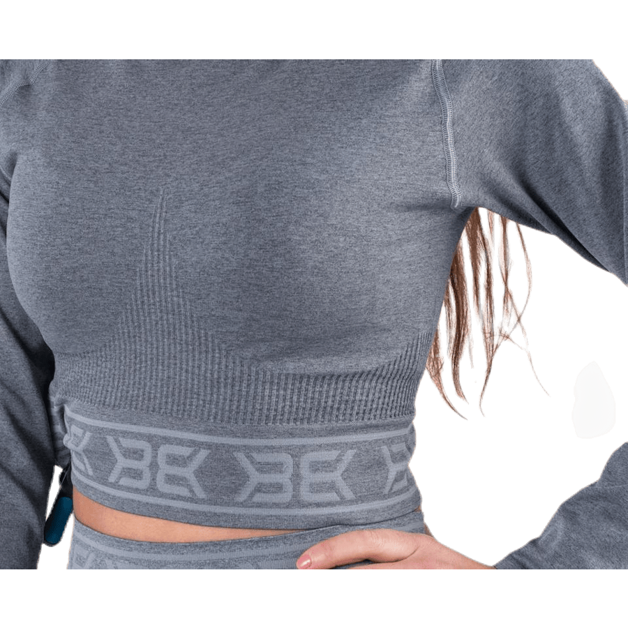 Rib Seamless LS Grey - Bild 5