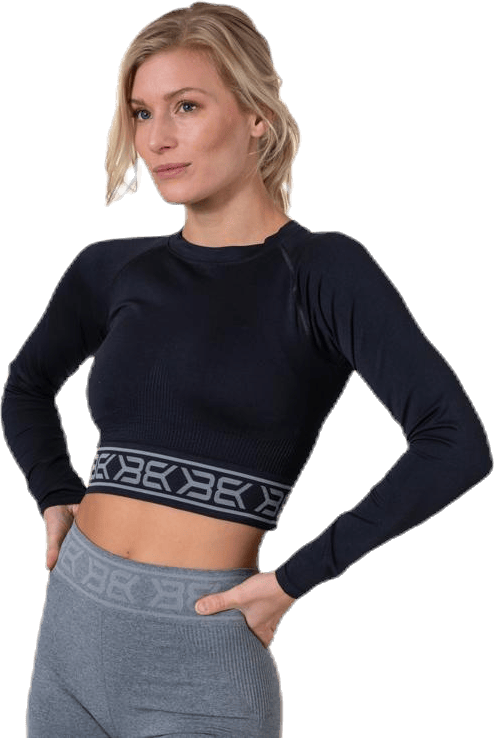 Rib Seamless LS Black - Bild 3