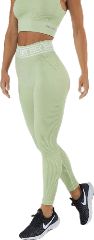 Rib Seamless Legging Green