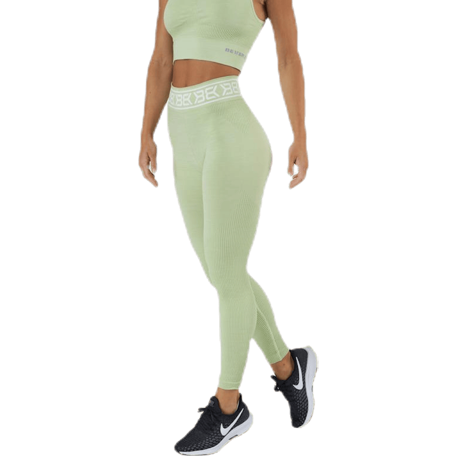 Rib Seamless Legging Green