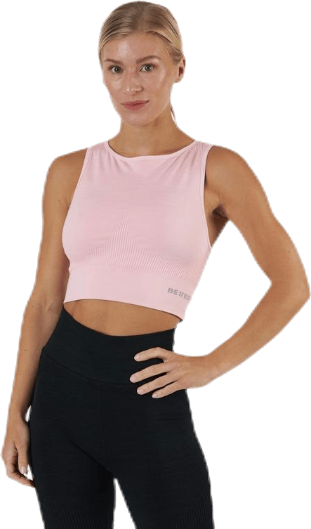 Rib Seamless Top Pink, Female, Apparels, Sports Bras, Running, Pink, L