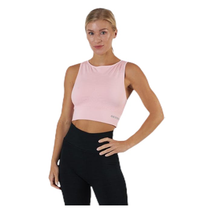 Rib Seamless Top Pink, Female, Abbigliamento, Reggiseno sportivo, In esecuzione, Rosa, L
