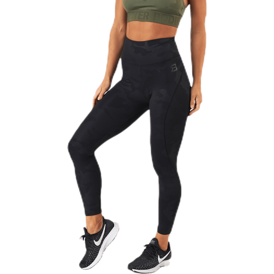 High Waist Leggings Patterned/Black - Bild 2