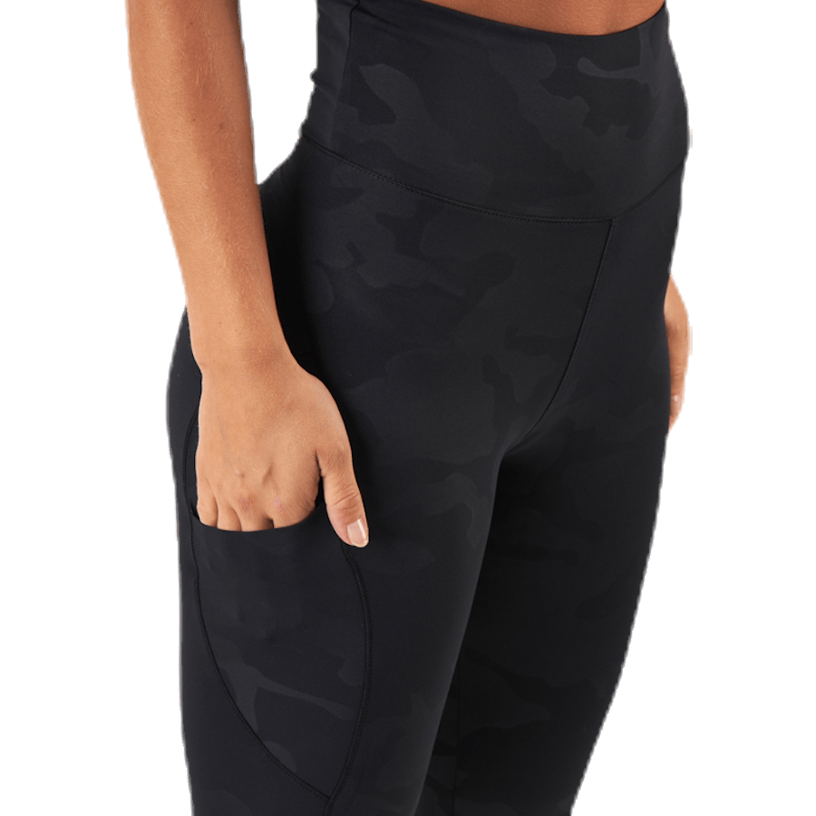 High Waist Leggings Patterned/Black - Bild 4