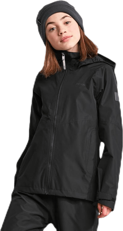 Tera Girls Rain Jacket Black - Bild 2