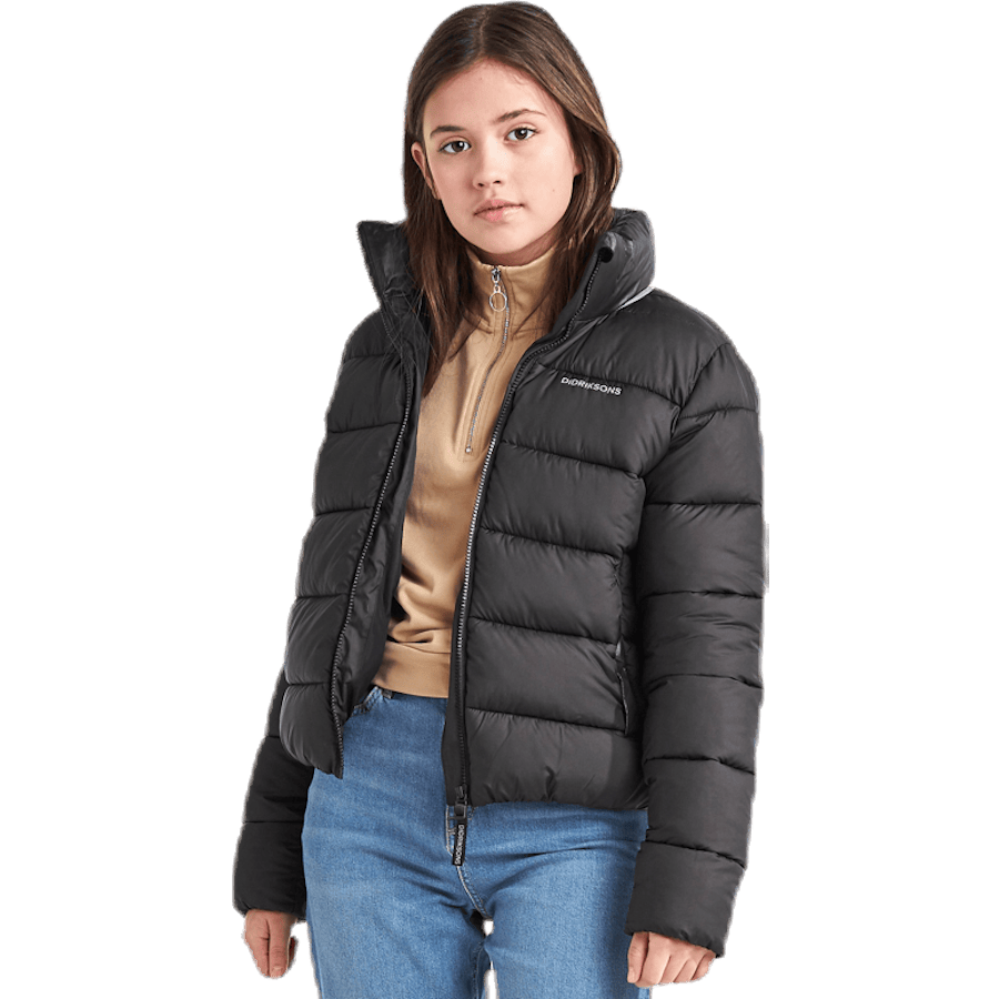 Rose Girls Puff Jacket Black