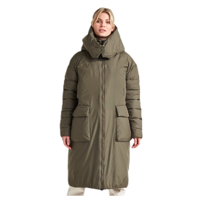 Melina Puff Coat Green, Female, Apparels, jackets, Green, 40