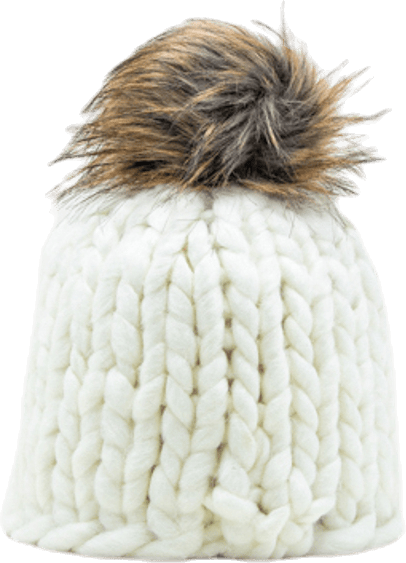Fox Knitted Beanie White - Bild 4