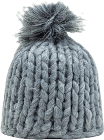 Fox Knitted Beanie Grey - Bild 4